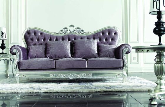 Fioletowa 3 osobowa sofa segmentowa