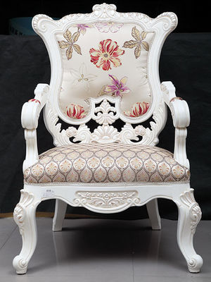 ISO9001 Antyczne krzesła tapicerowane z wysokim oparciem Szampan Velvet Snuggle Chair