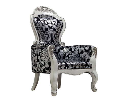 Tkanina z włókna szklanego Hotel Lobby Sofa Krzesło Vintage Antique Silver King Throne Chair 75kg