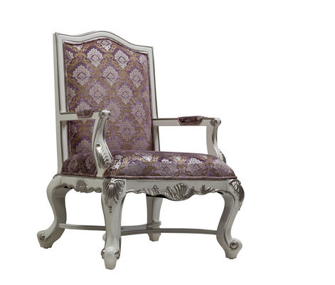 Tkanina z włókna szklanego Hotel Lobby Sofa Krzesło Vintage Antique Silver King Throne Chair 75kg