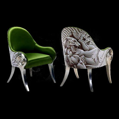 Hall Commercial Antique Hotel Furniture Carving Italian Baroque Chair 73*70*108cm