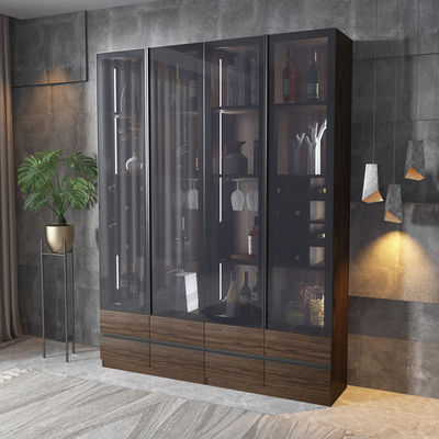 Melamine MDF Corner Bar Wine Display Cabinet Home Luxury Living Room Furniture