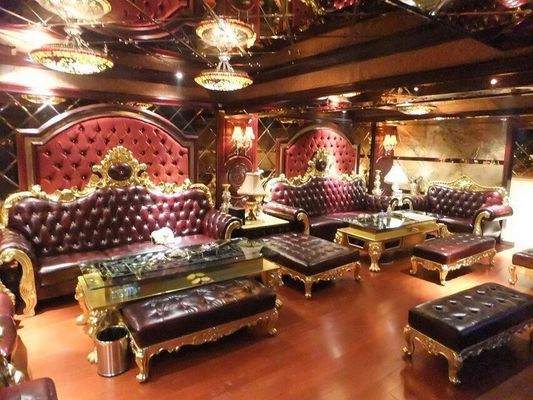 Narożne biuro Salon Sofa w kształcie litery L Przekrój KTV Hotel w stylu francuskim Kanapa