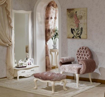 ODM Chenille Linen Champagne Nowoczesne krzesło do salonu Wypoczynek Velvet Fotel