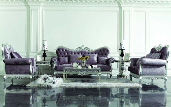 Fioletowa 3 osobowa sofa segmentowa