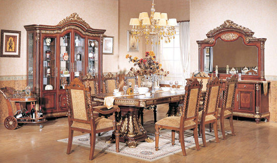Xinyu Combination Luxury Wood Dining Room Zestawy Europejski stół do jadalni 6 miejsc 6