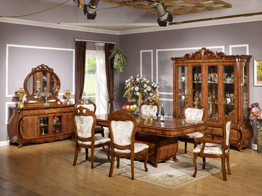 Xinyu Combination Luxury Wood Dining Room Zestawy Europejski stół do jadalni 6 miejsc 6
