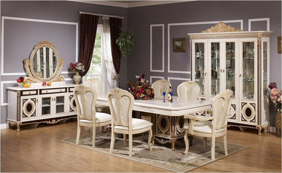 Xinyu Combination Luxury Wood Dining Room Zestawy Europejski stół do jadalni 6 miejsc 6