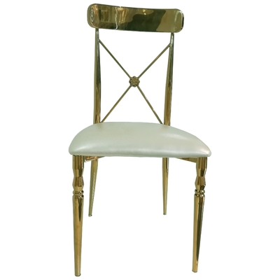Luxury Golden Metal Wedding Chairs With 250KG Loadage